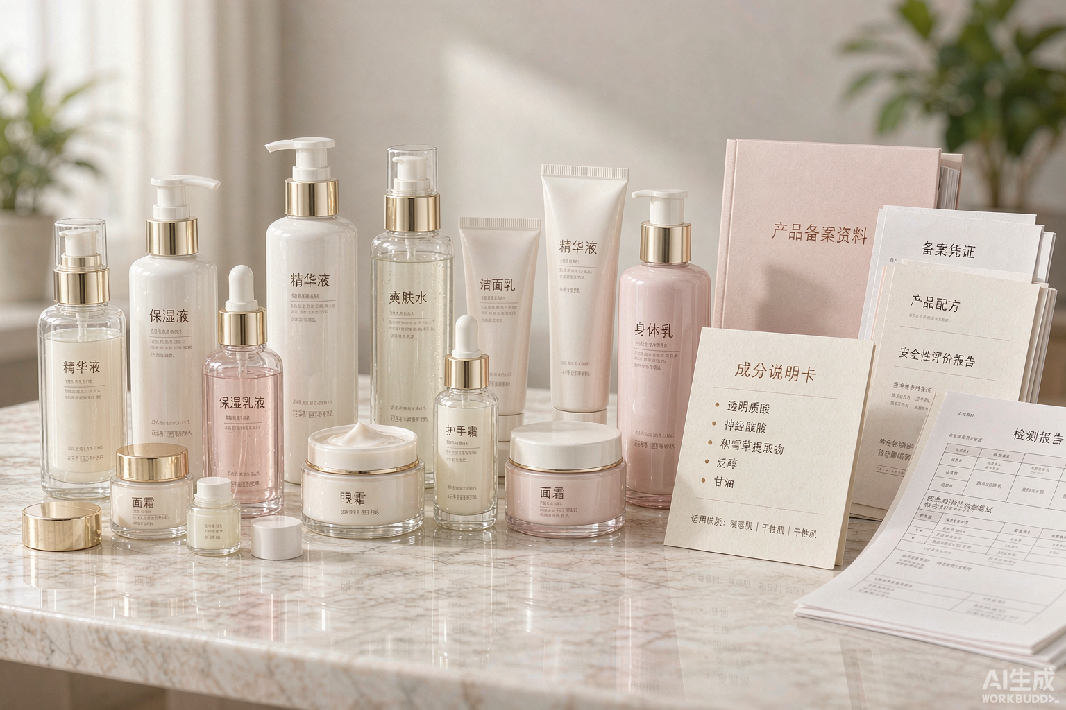 化妆品个护产品与备案资料场景